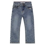 Girls Denim Wide Leg Jeans - Mid Blue