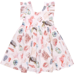 Girls Liv Dress - Watercolor Shells