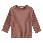 Baby Girls Rib Long Sleeve T-Shirt - Wood