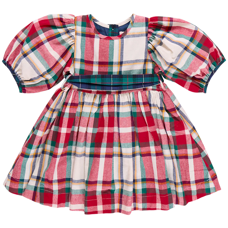 Girls Ruby Dress - Holiday Tartan