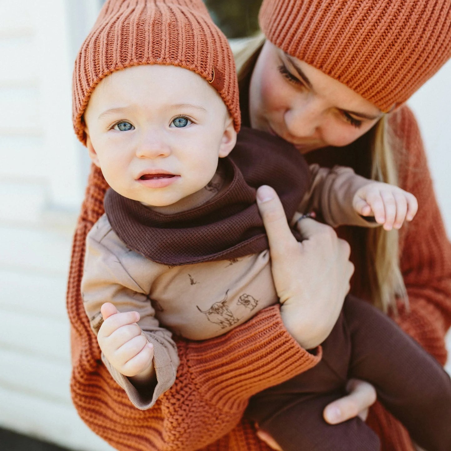 Cotton Kids Knit Beanie - Clay