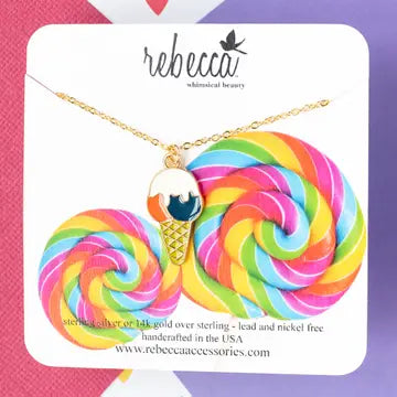 Charm Necklace Ice Cream Cone-Little Sprout