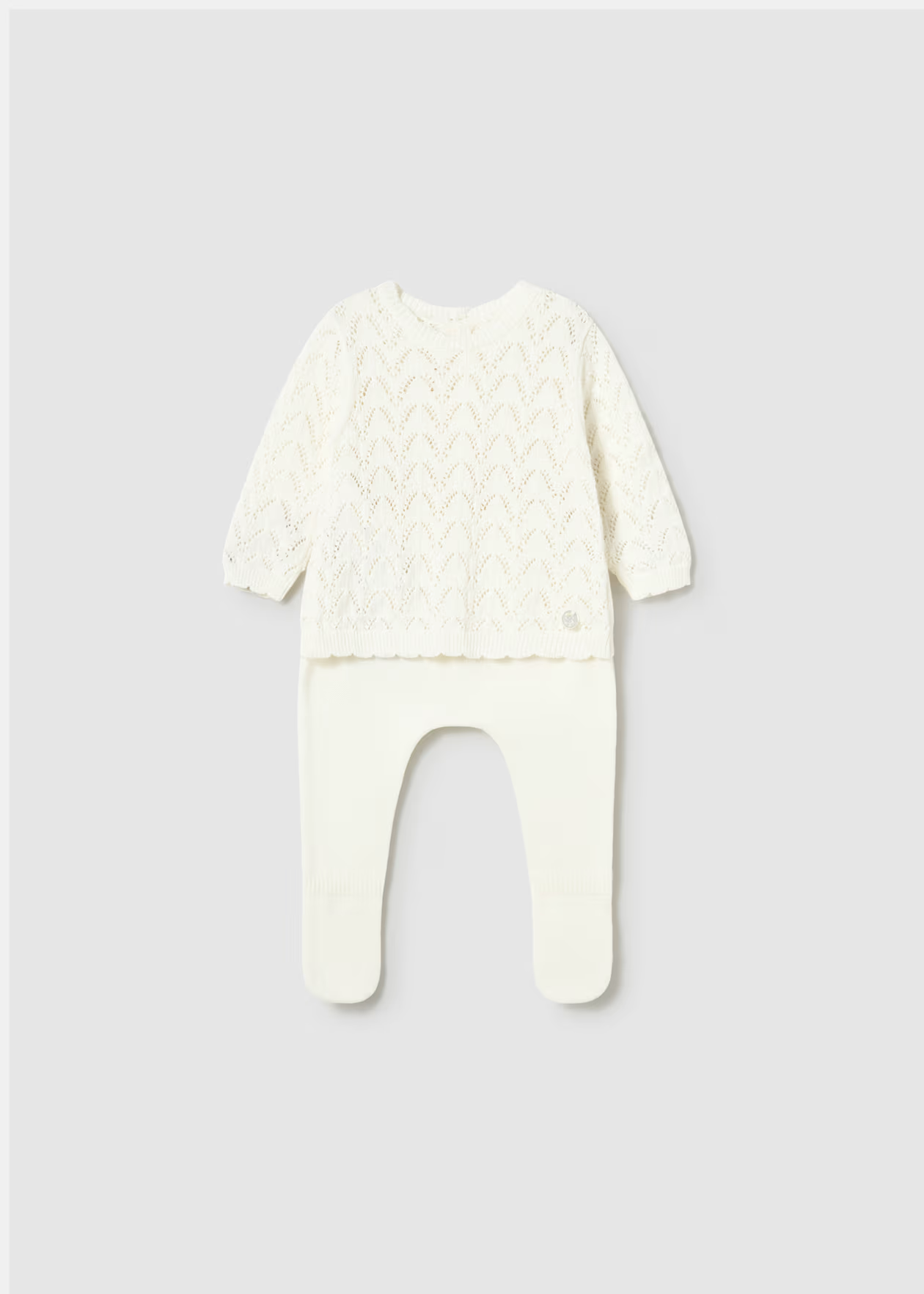 Newborn Girl Knit Pants and Sweater Set