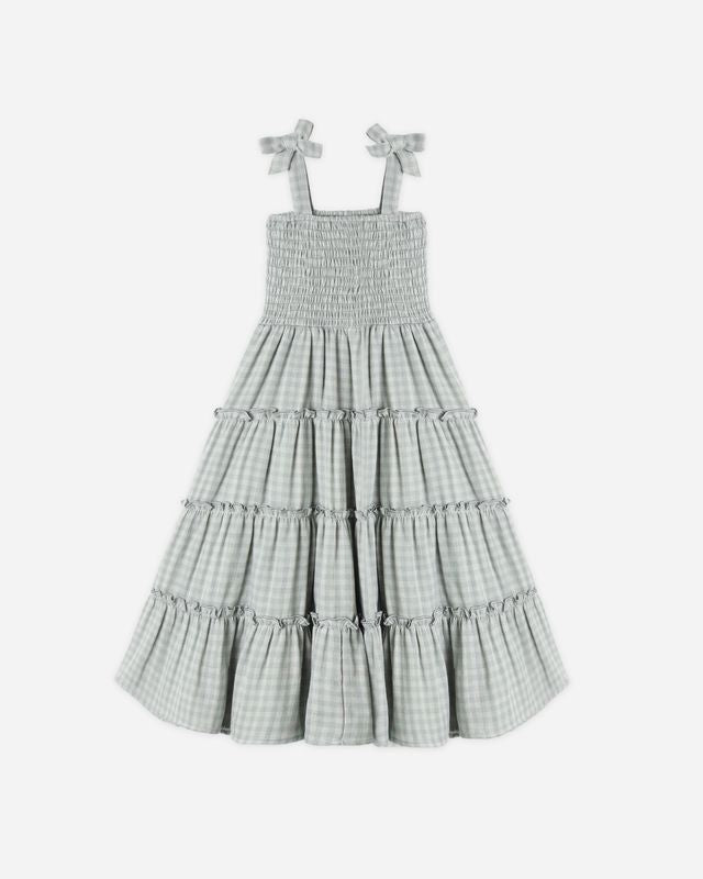 Rylee + Cru Taylor Dress Green Gingham Little Sprout