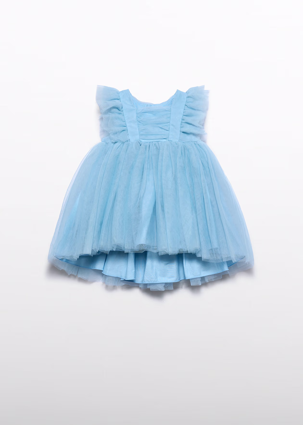 Abel and Lula Baby Ruffled Tulle Dress Sky Blue Little Sprout