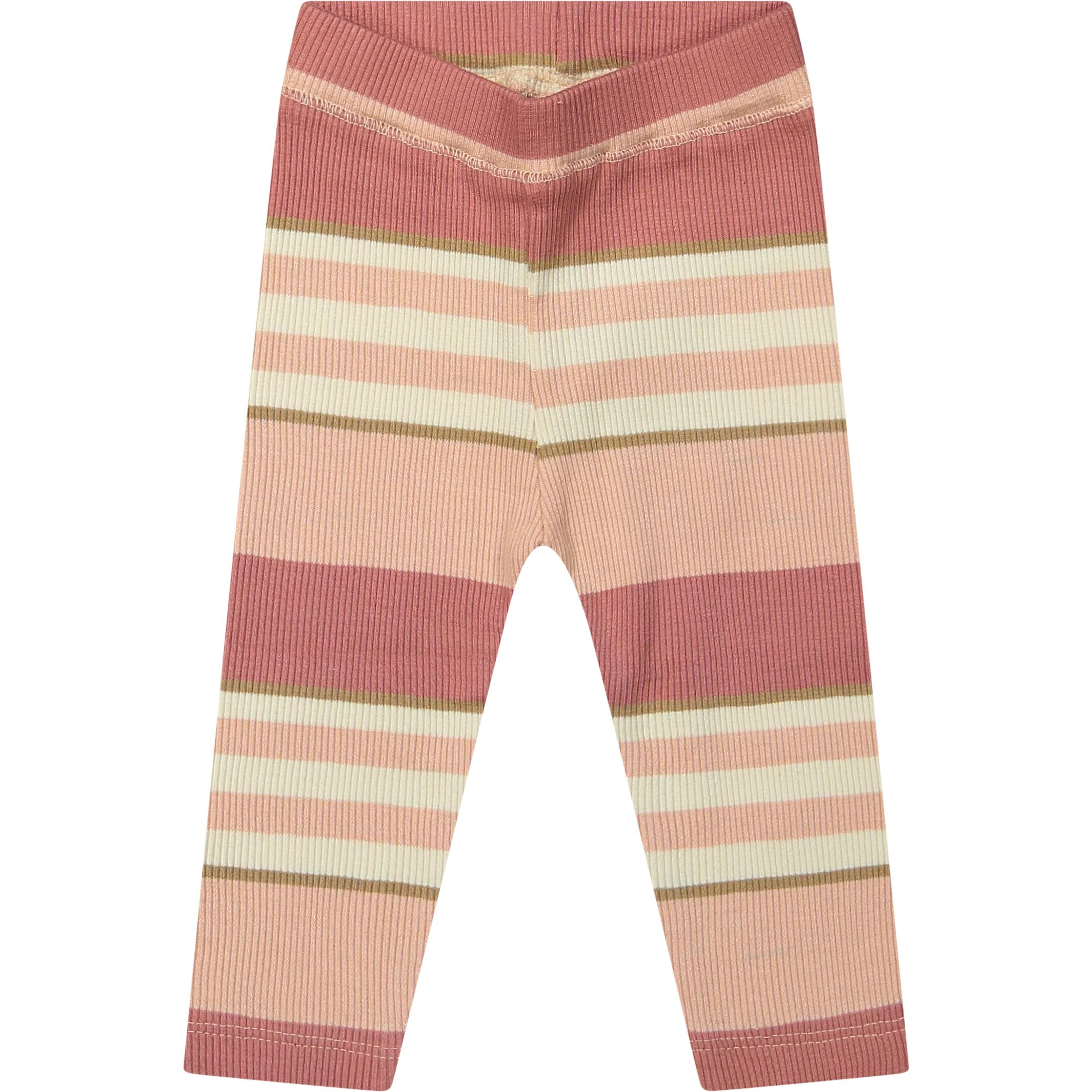 Riffle Perr Legging Derby Rib Stripe Pink Little Sprout