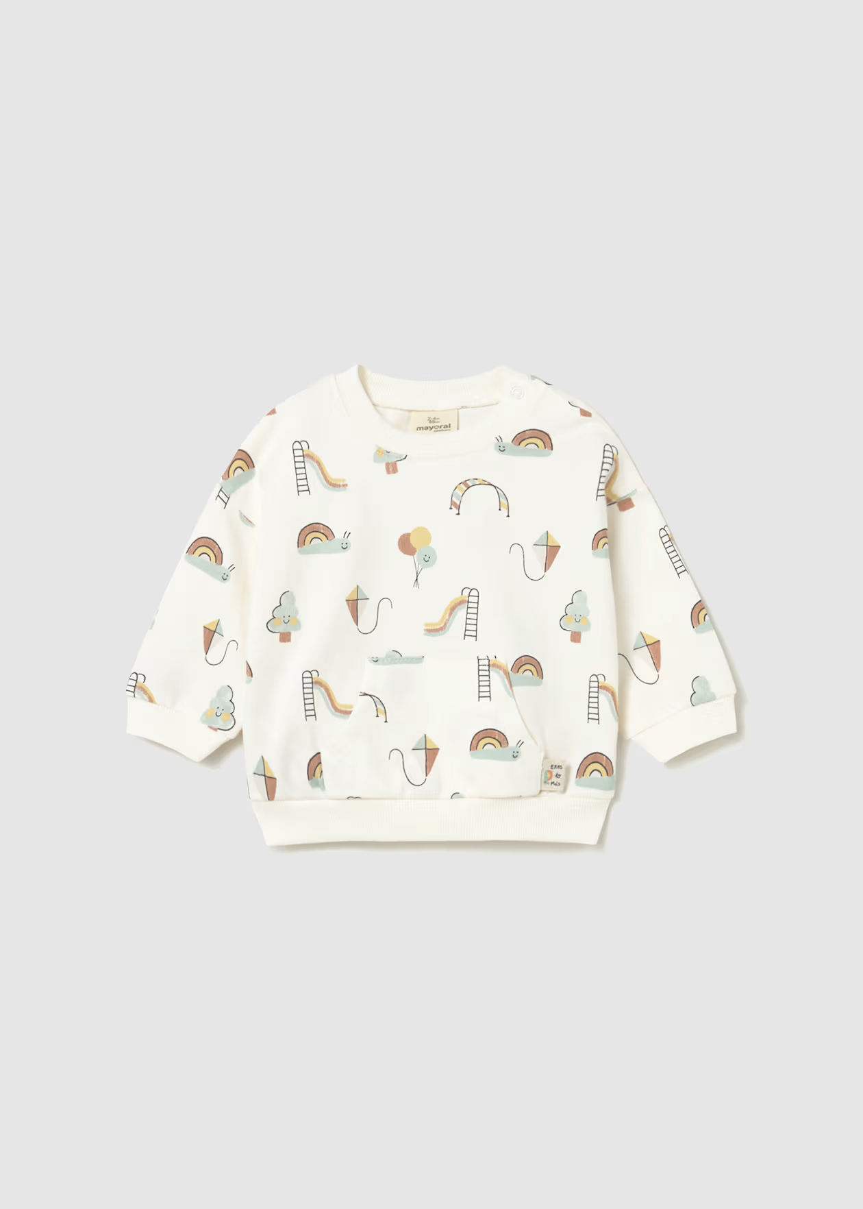Mayoral Newborn Graphic Sweatshirt Rice Little Sprout