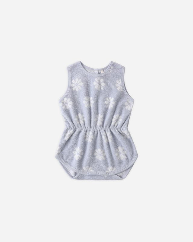 Rylee + Cru Cinch Playsuit Periwinkle Daisy Little Sprout