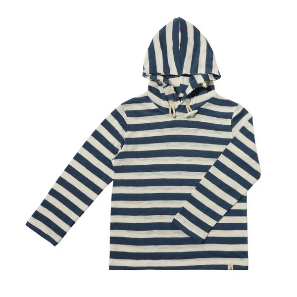 Seaberry Hooded Top Navy Cream Little Sprout Me and Henry