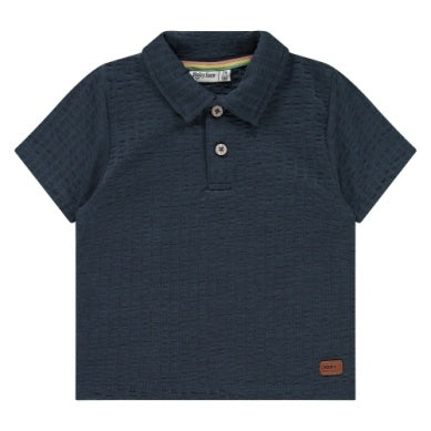 Babyface Baby Boy Short Sleeve Polo Heavy Blue Little Sprout