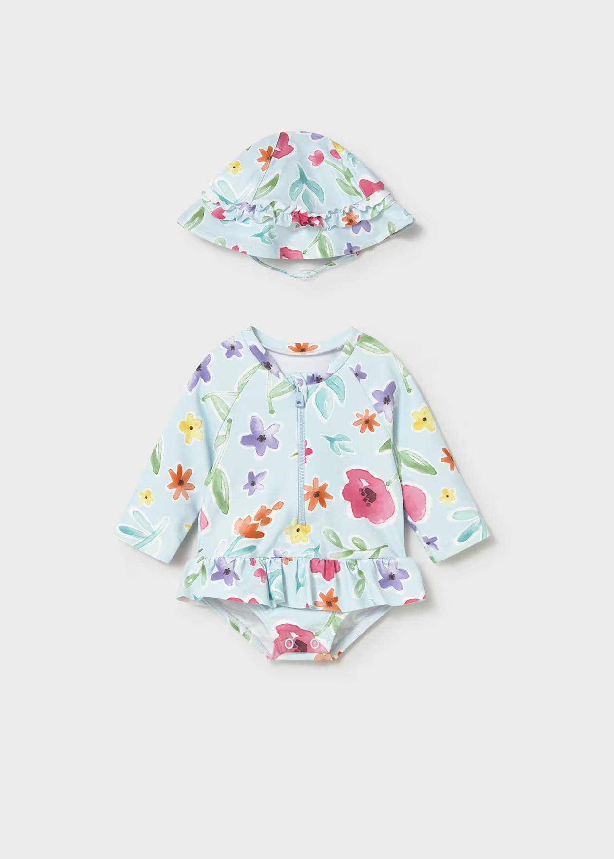 Mayoral Newborn Girl 2 Piece Swim Set with Sun Protection Hawaii