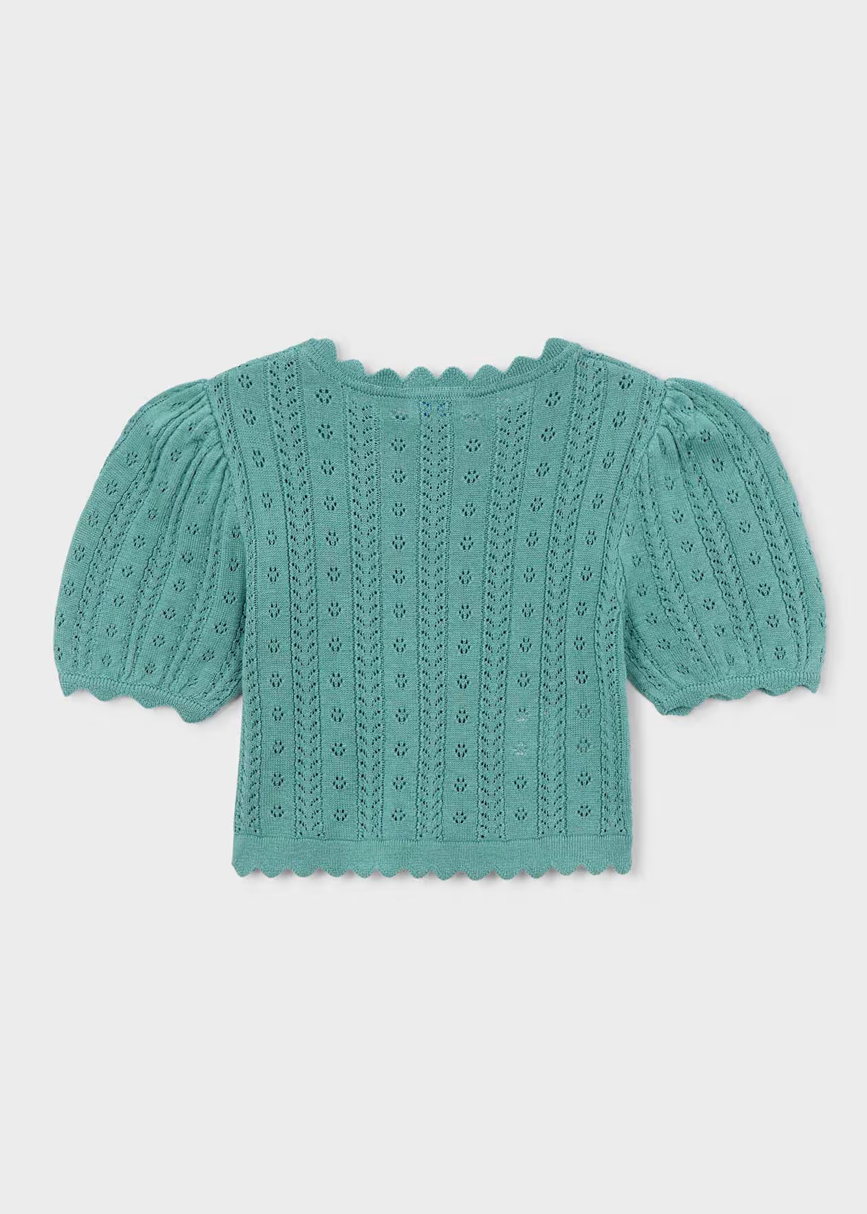 Girl Openwork T Shirt - Mint
