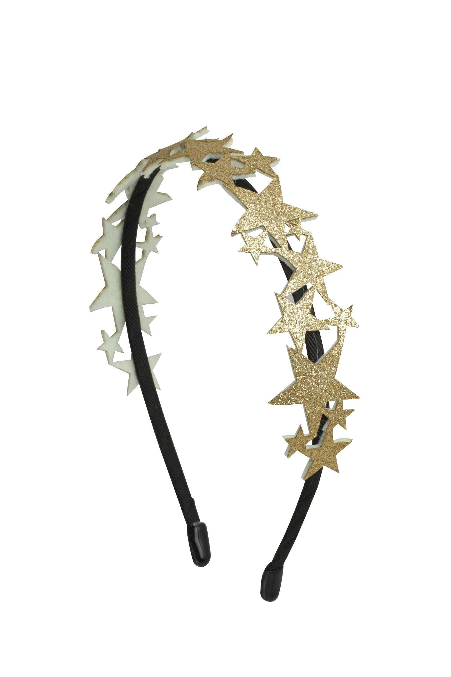 Starry Night Headband - Gold Glitter Stars