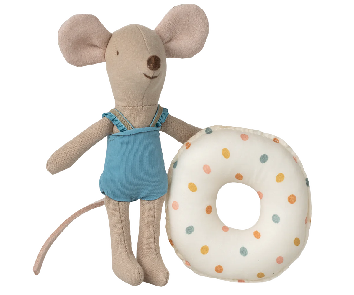 Beach Mouse with Float, Little Sister - Multi Dot