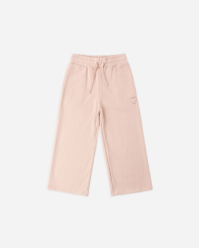 Rylee and Cru Wide leg Sweatpants Blush Little Sprout