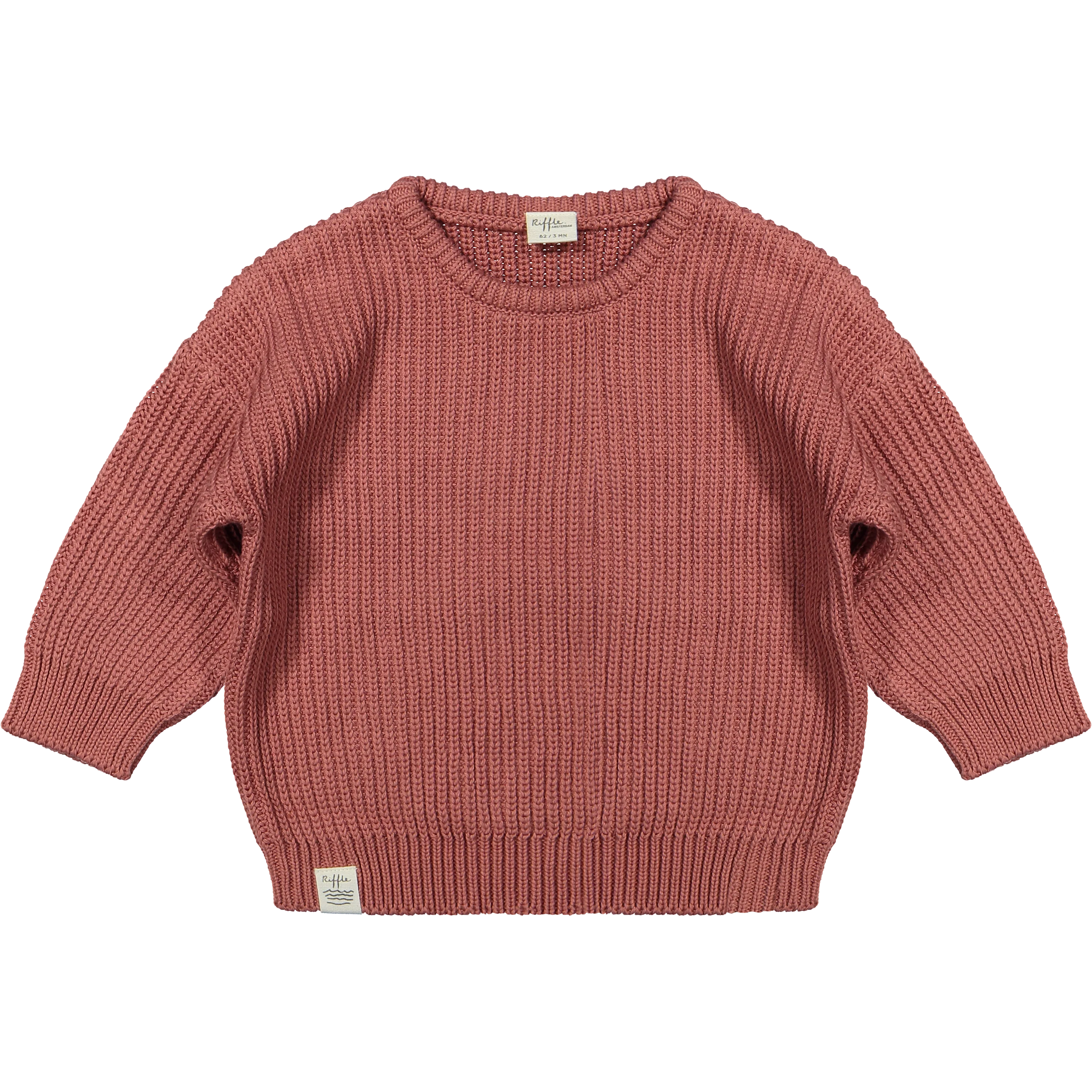 Riffle Baby Sweater Mees Knit Pink Little Sprout