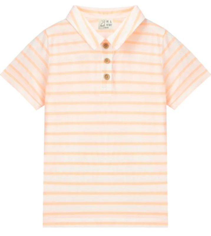 Starboard Printed Polo Peach Stripe Me and Henry Little Sprout