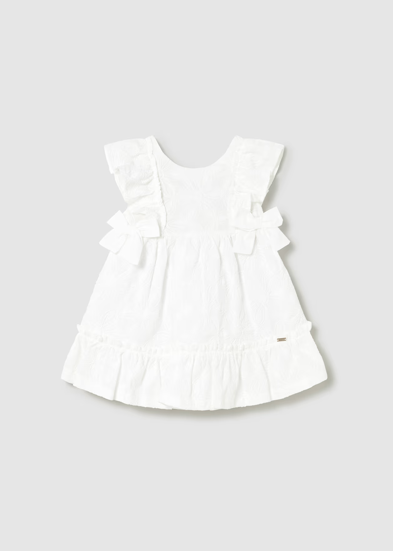 Mayoral Baby Embroidered Dress White Little Sprout