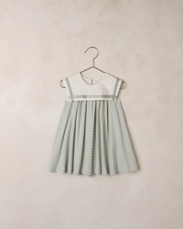 Noralee Daisy Dress Eucalyptus Check Little Sprout