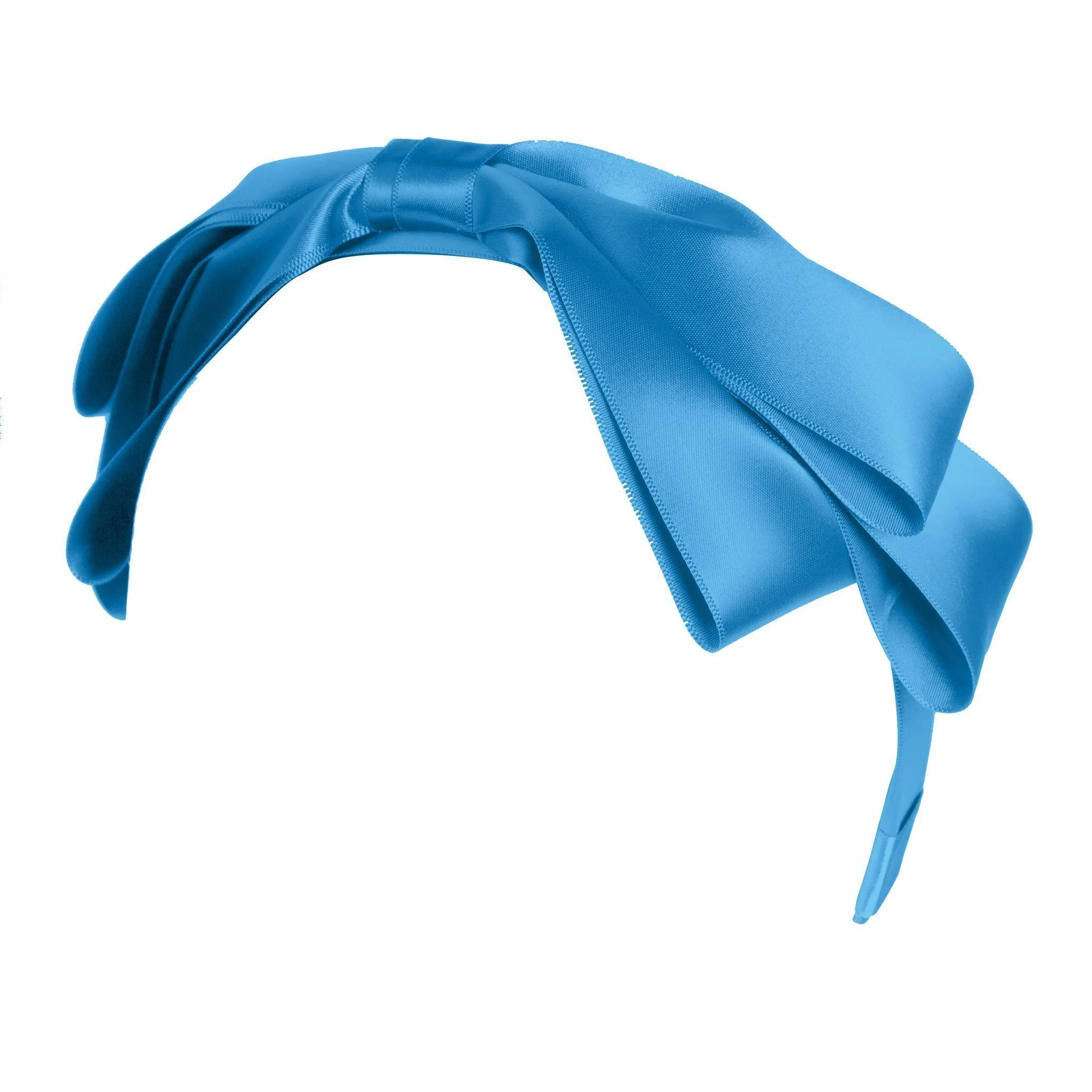 Heather Satin Headband - Bright Blue