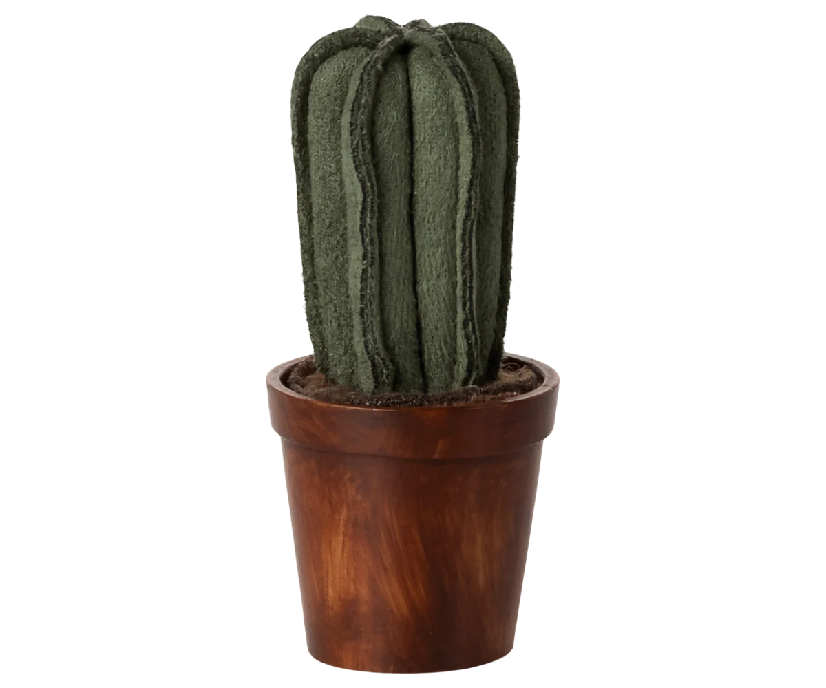 Flower Pot with Cactus - Miniature