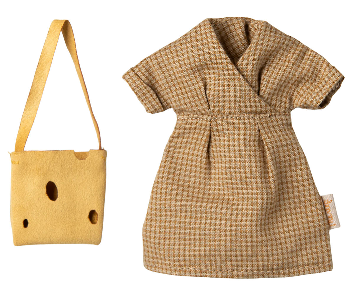 Clothing for Mum Mouse - Dress and Bag-Little Sprout
