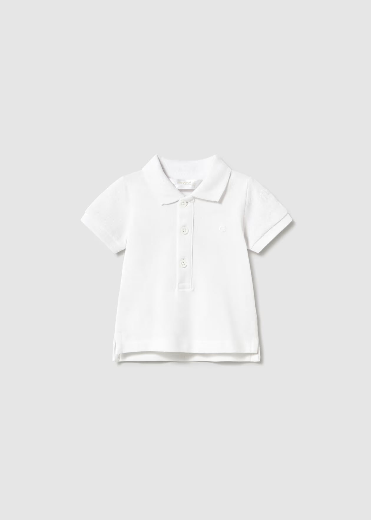 Mayoral Newborn Polo Shirt White Little Sprout