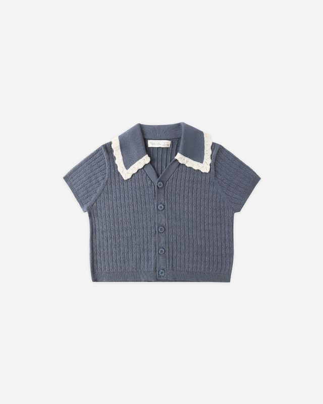 Rylee and Cru Sloane Knit Top Marine Little Sprout