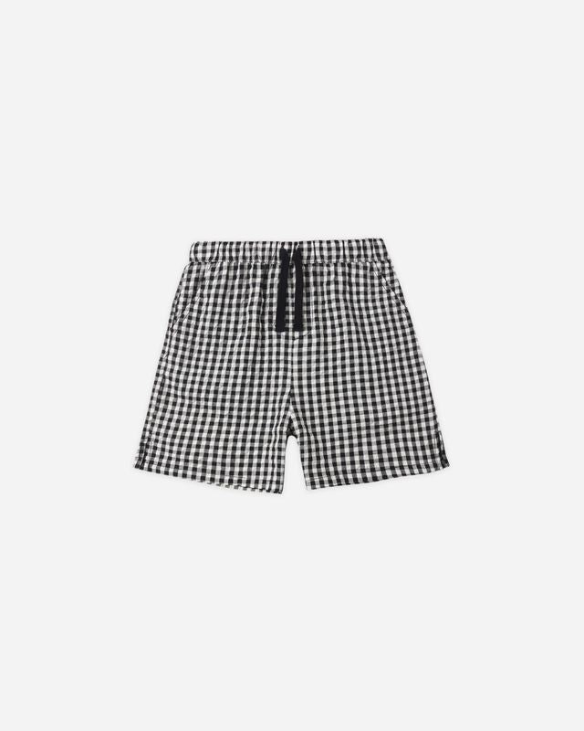 Rylee + Cru Perry Short Black Check Little Sprout
