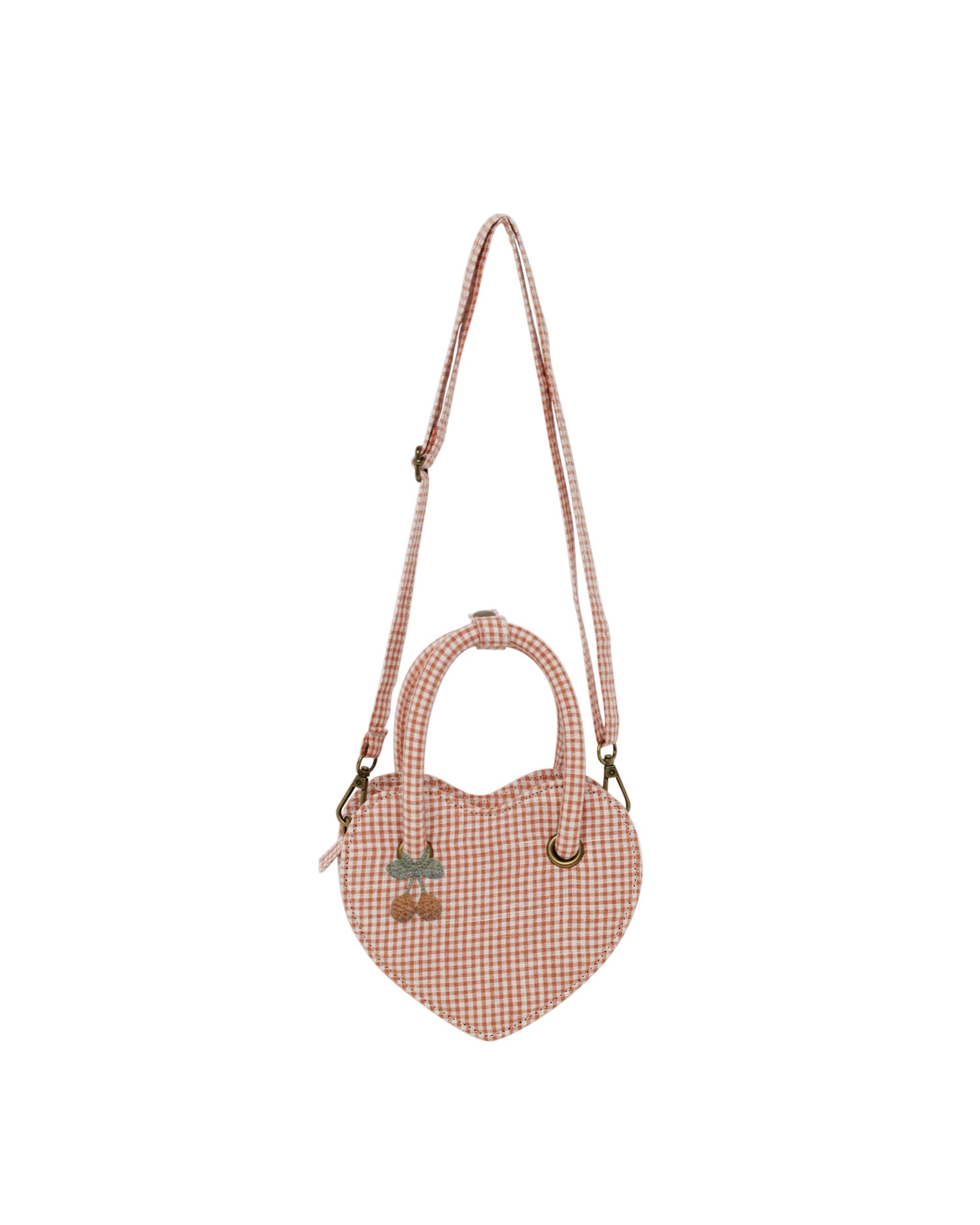 Heart Purse - Poppy Gingham