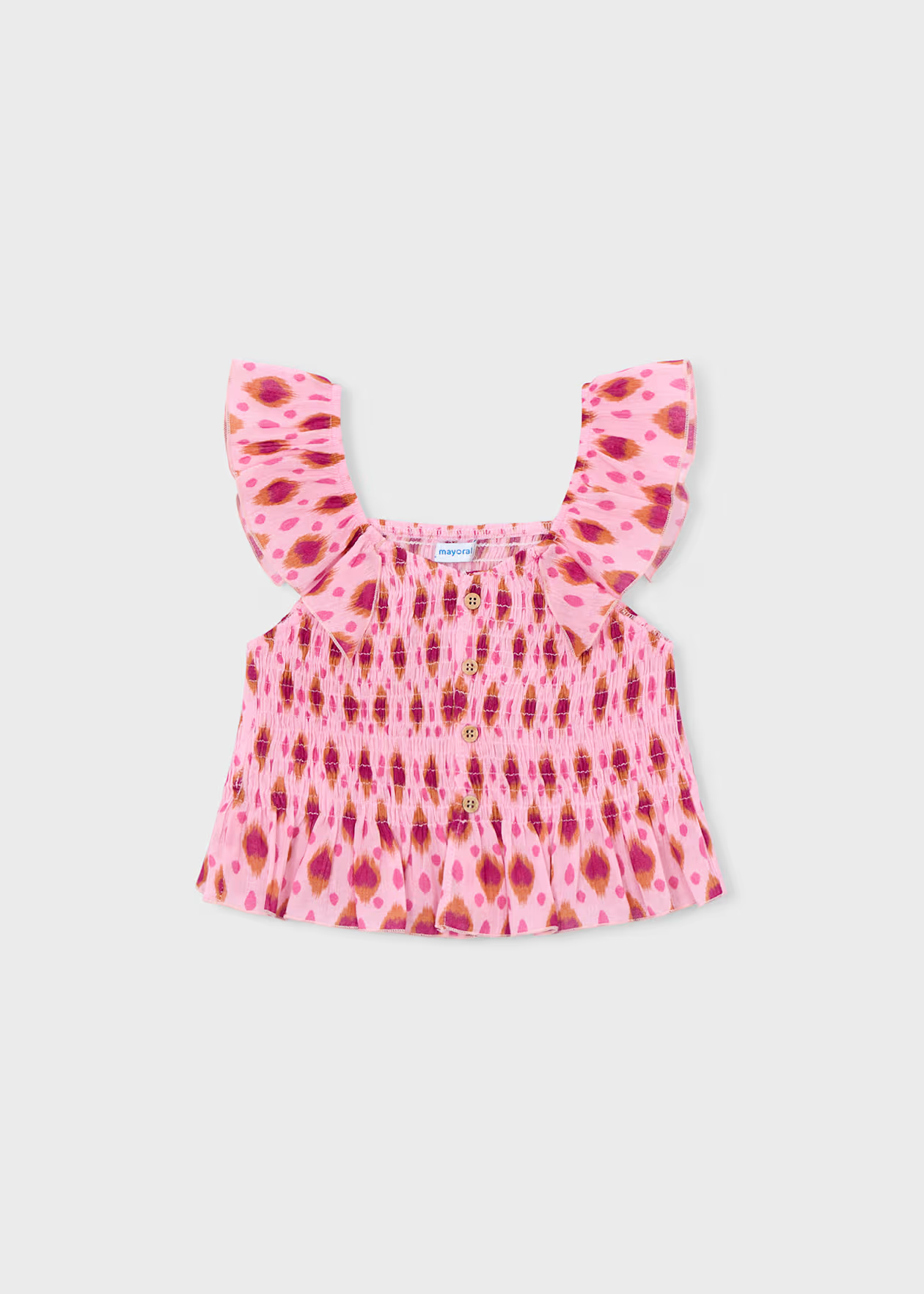 Mayoral Girl Printed Bambula top Candy Little Sprout