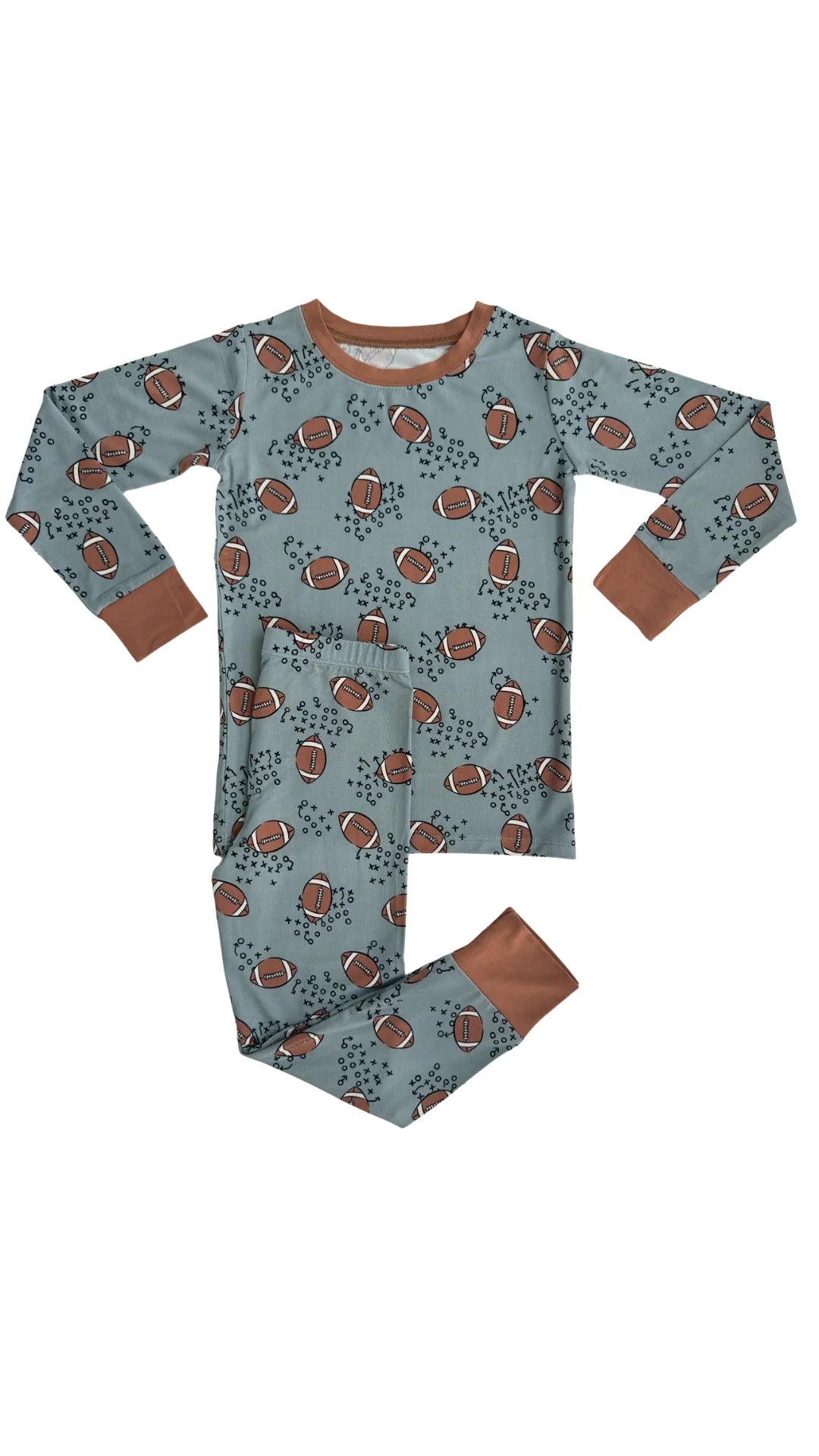 In My Jammers Green Football Two Piece Set Little Sprout