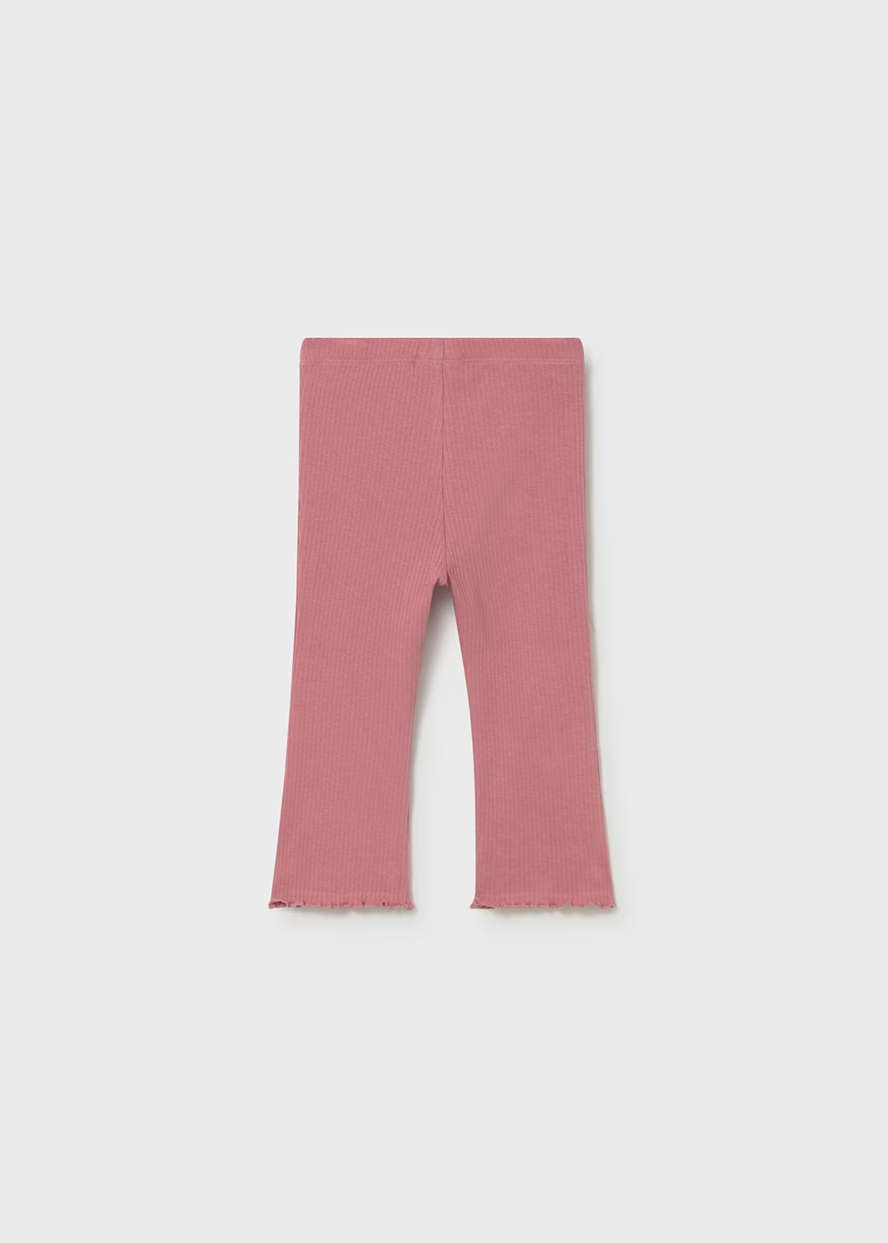 Baby Flare Rib Knit Leggings - Blush
