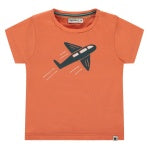 Baby Boys T-Shirt, Short Sleeve - Blood Orange