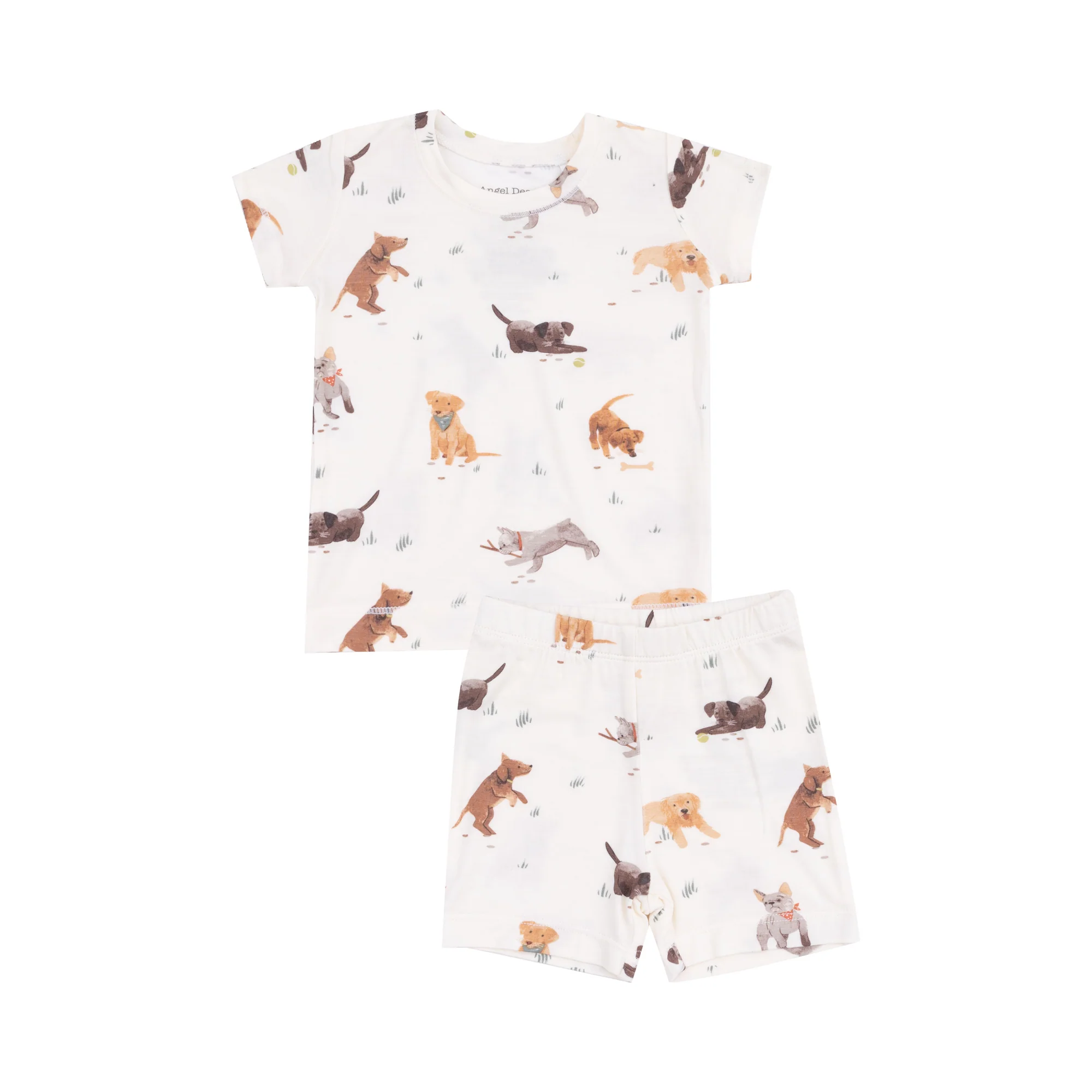 Loungewear Short Set - Watercolor Puppies