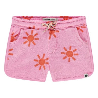 Babyface Girls Terry Shorts Neon Pink Little Sprout