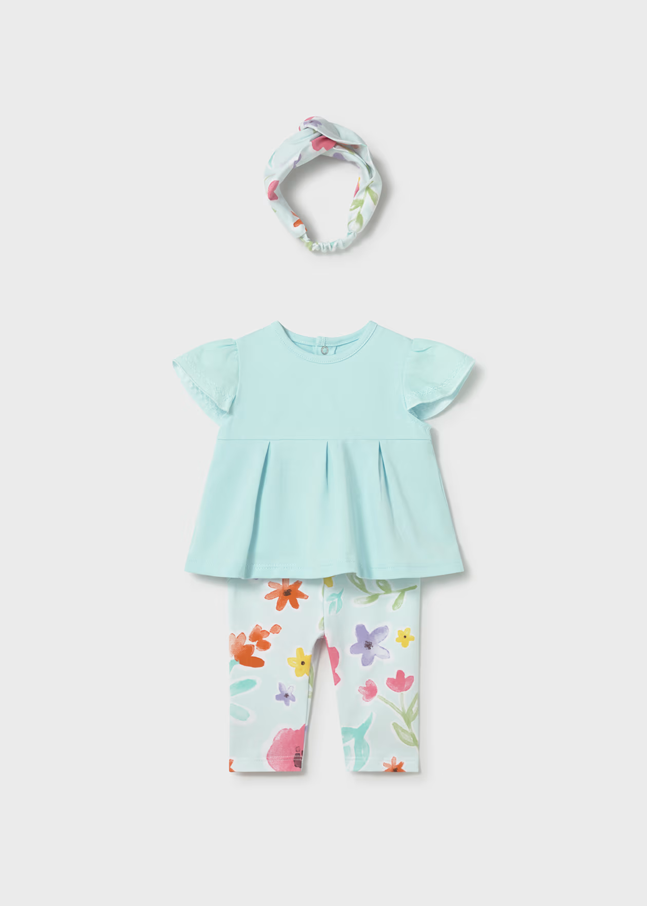 Newborn Girl 3 Piece Printed Set Hawaii Little Sprout