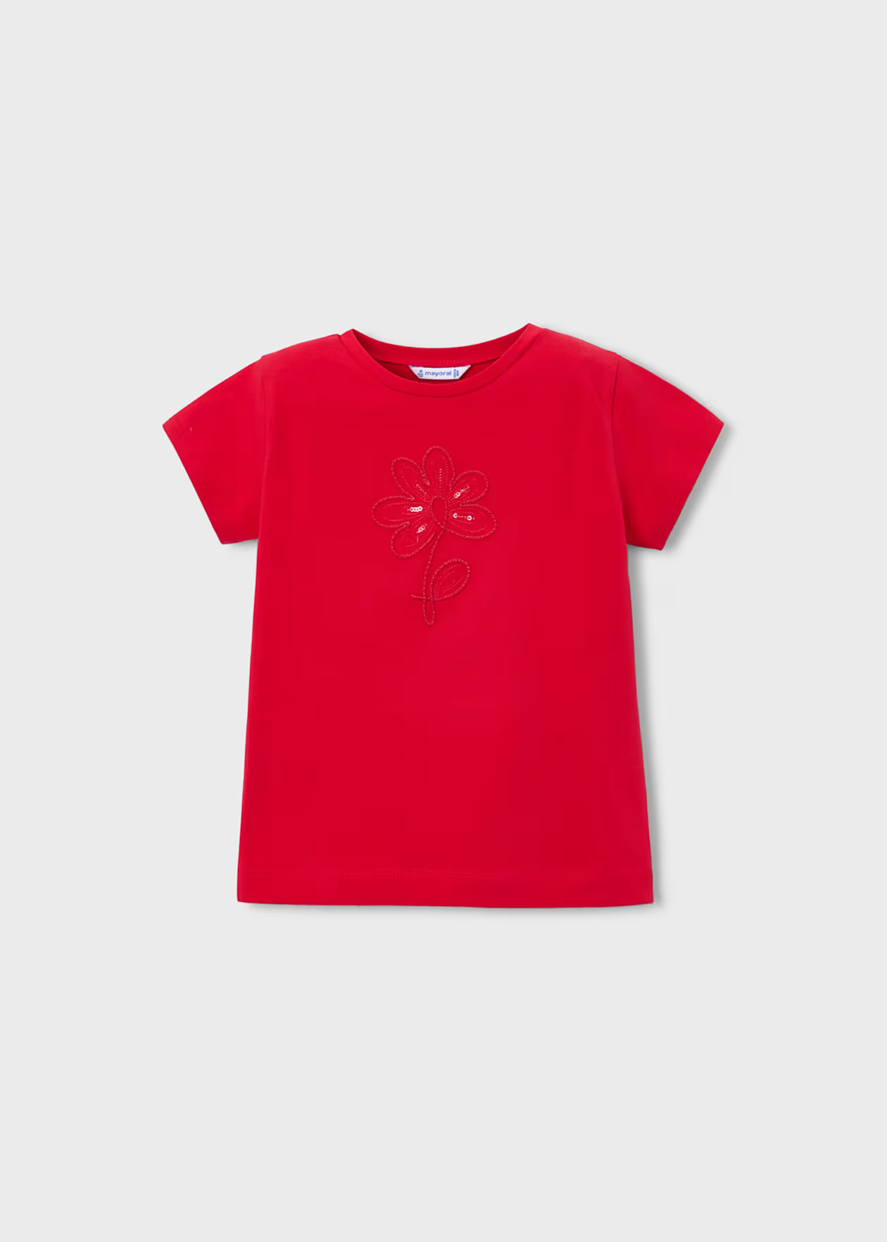 Mayoral Girl Flower Graphic T Shirt Persimmon Little Sprout