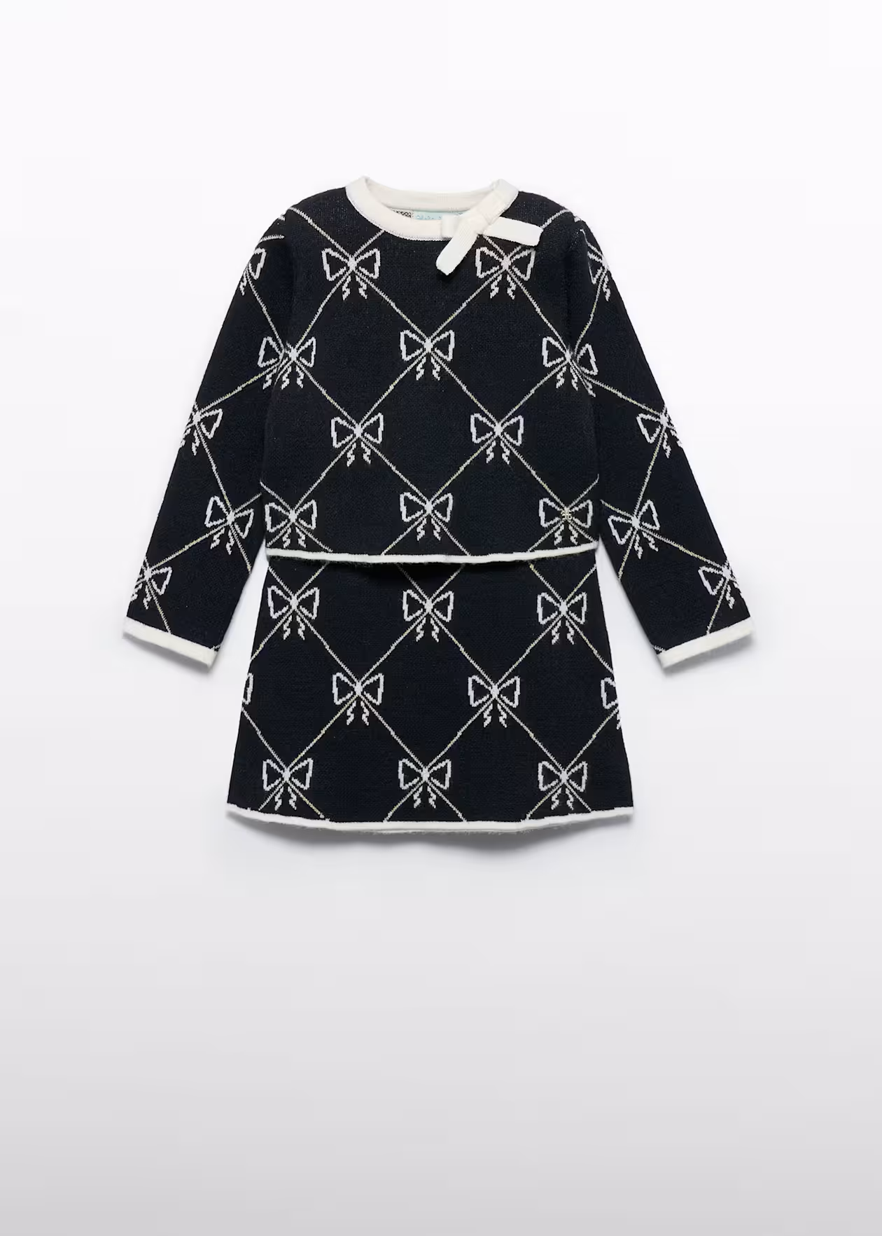 knit Skirt Set Black Little Sprout