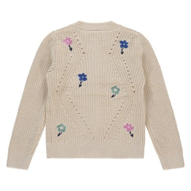 Embroidered Cardigan - Cream