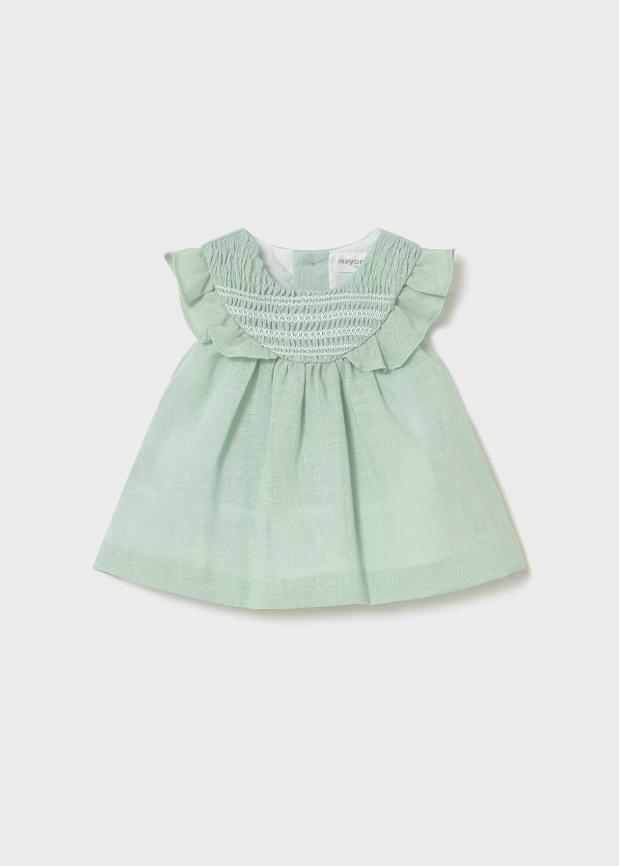 Mayoral Newborn Smocked Dress Aqua Little Sprout