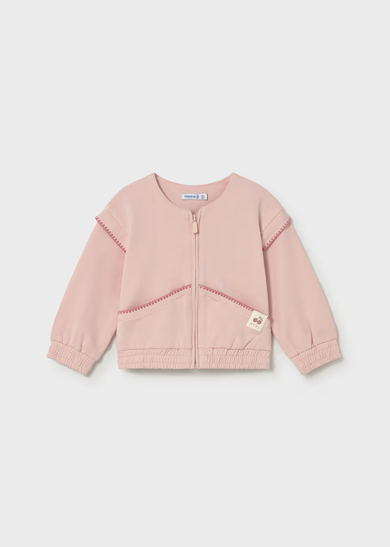 Mayoral Baby Zip Up Sweatshirt Peony Little Sprout