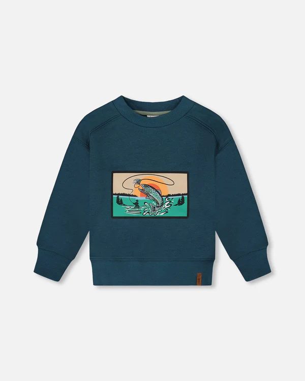 French Terry Sweatshirt - Teal