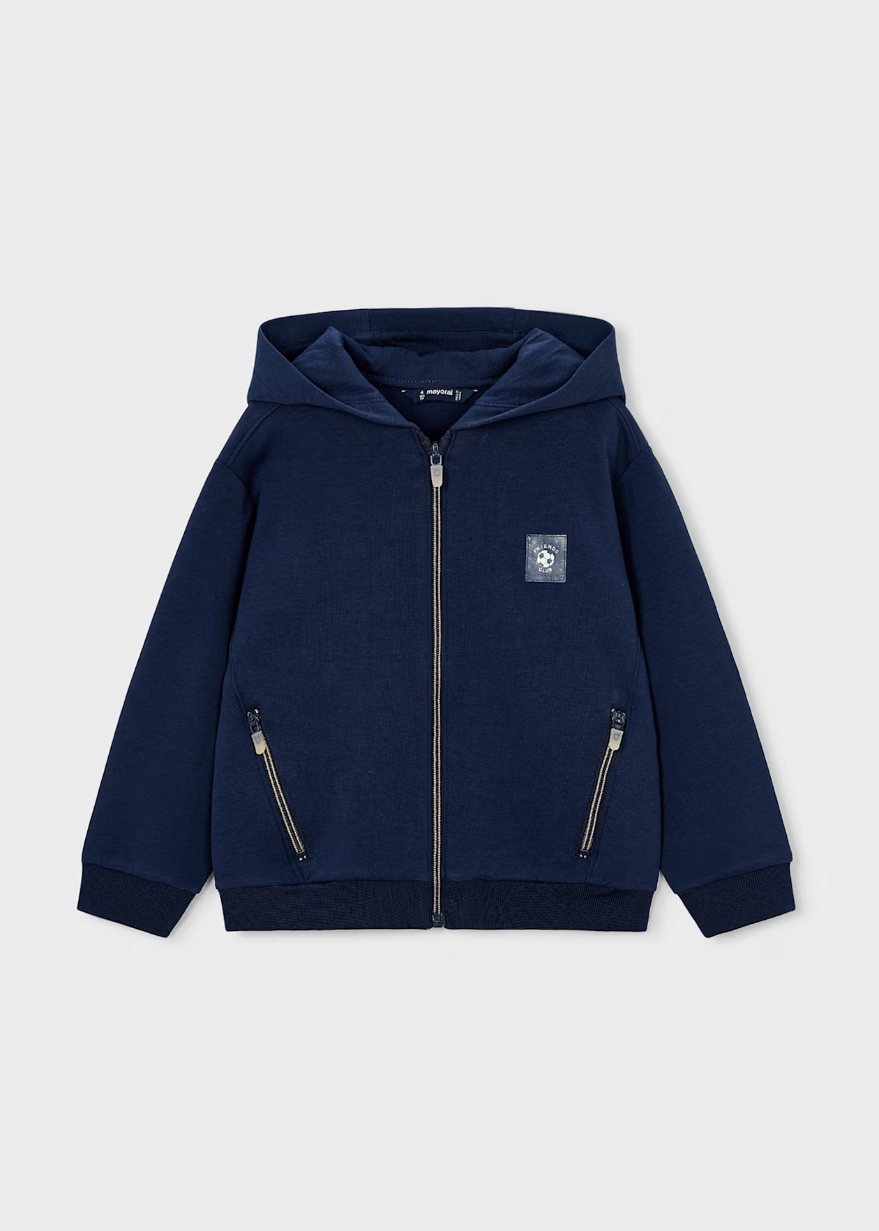 Mayoral Boy Navy Hoodie with Zipper Little Sprout