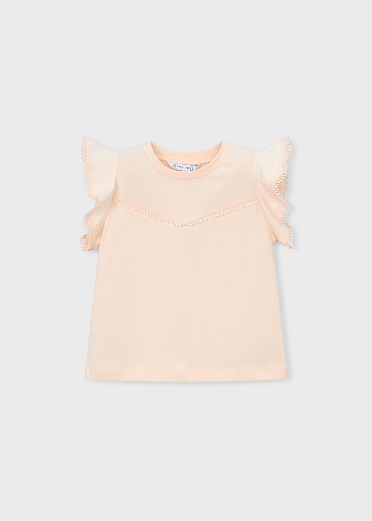 Mayoral Girl Ruffled T Shirt Salmon Little Sprout