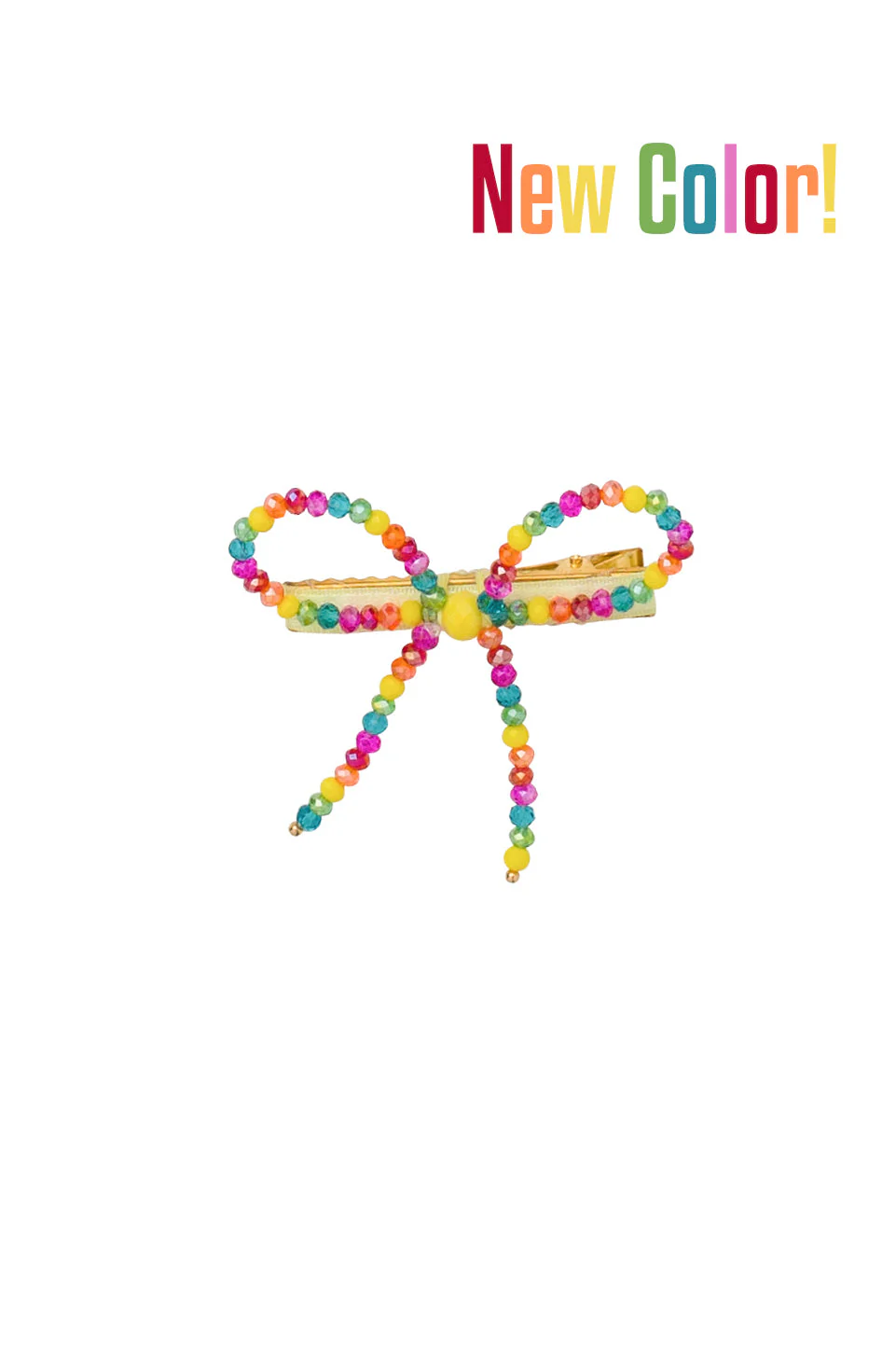 Glass Bow Clip - Rainbow