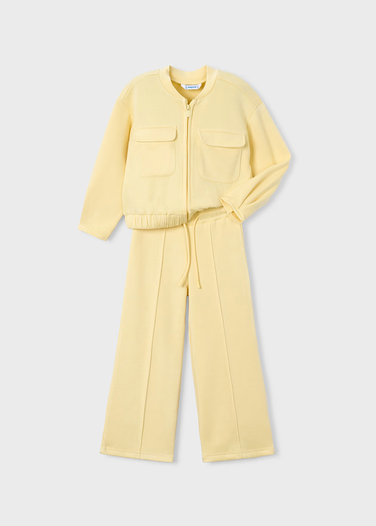 Mayoral Girl 2 Piece Pique Tracksuit Vanilla Little Sprout