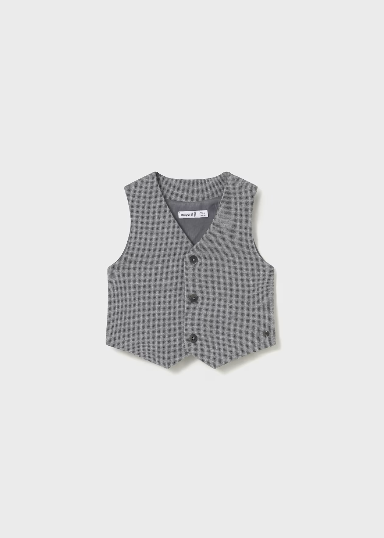 Mayoral Boy Dress Vest Fog Mix Little Sprout