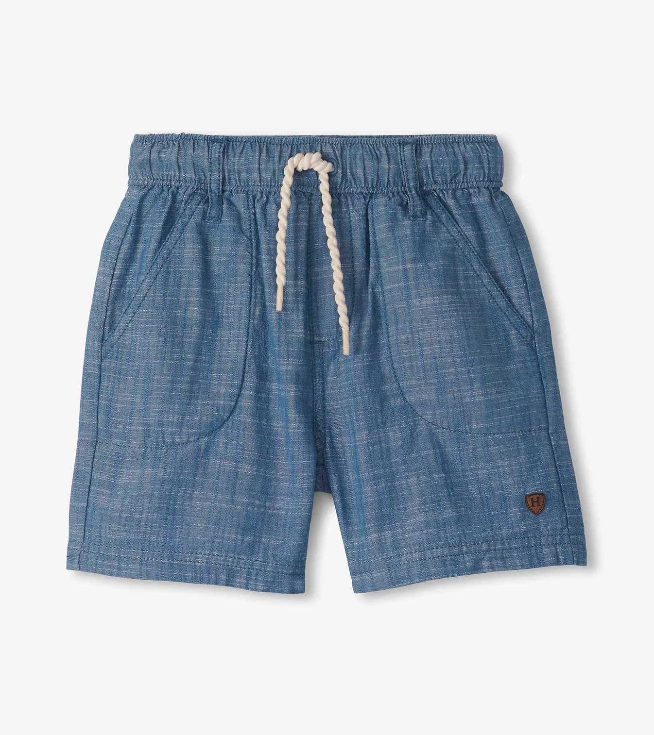 Hatley Indigo Blue Woven Chambray Shorts Little Sprout