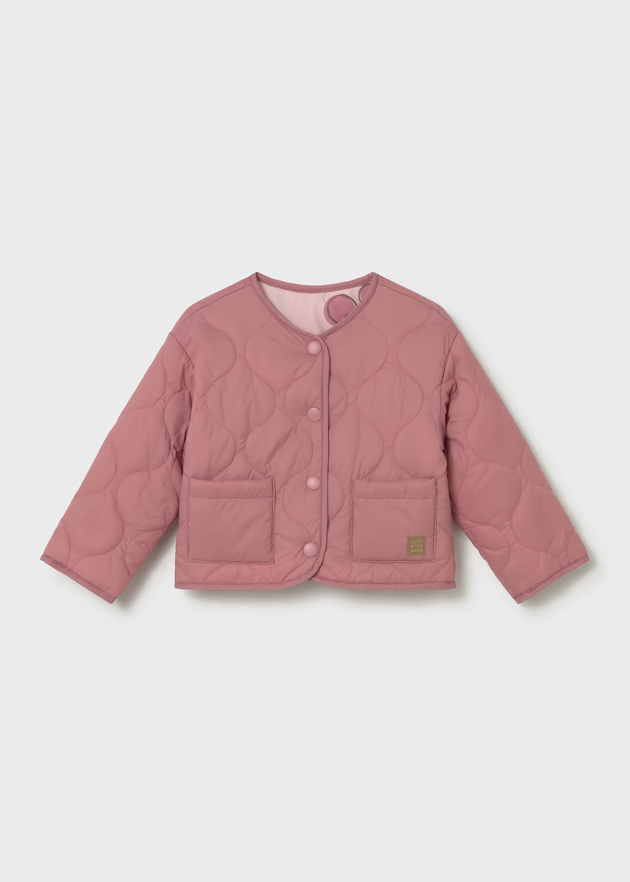 Baby Print Reversible Windbreaker Blush Little Sprout Mayoral